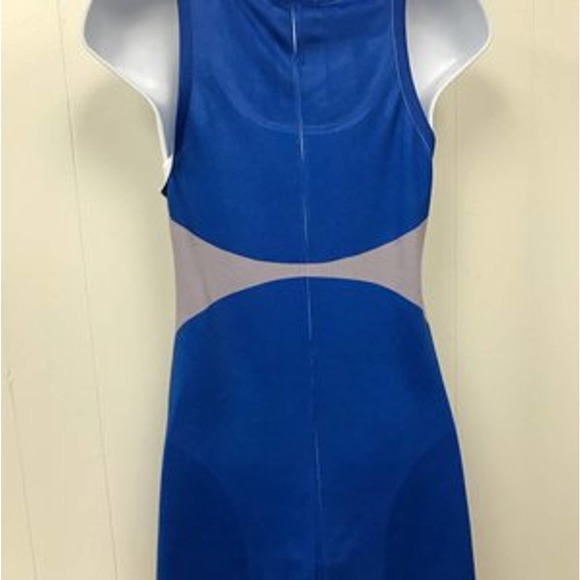 Maria Vazquez Blue Printed Sleeveless Shift Dress S - Picture 5 of 6